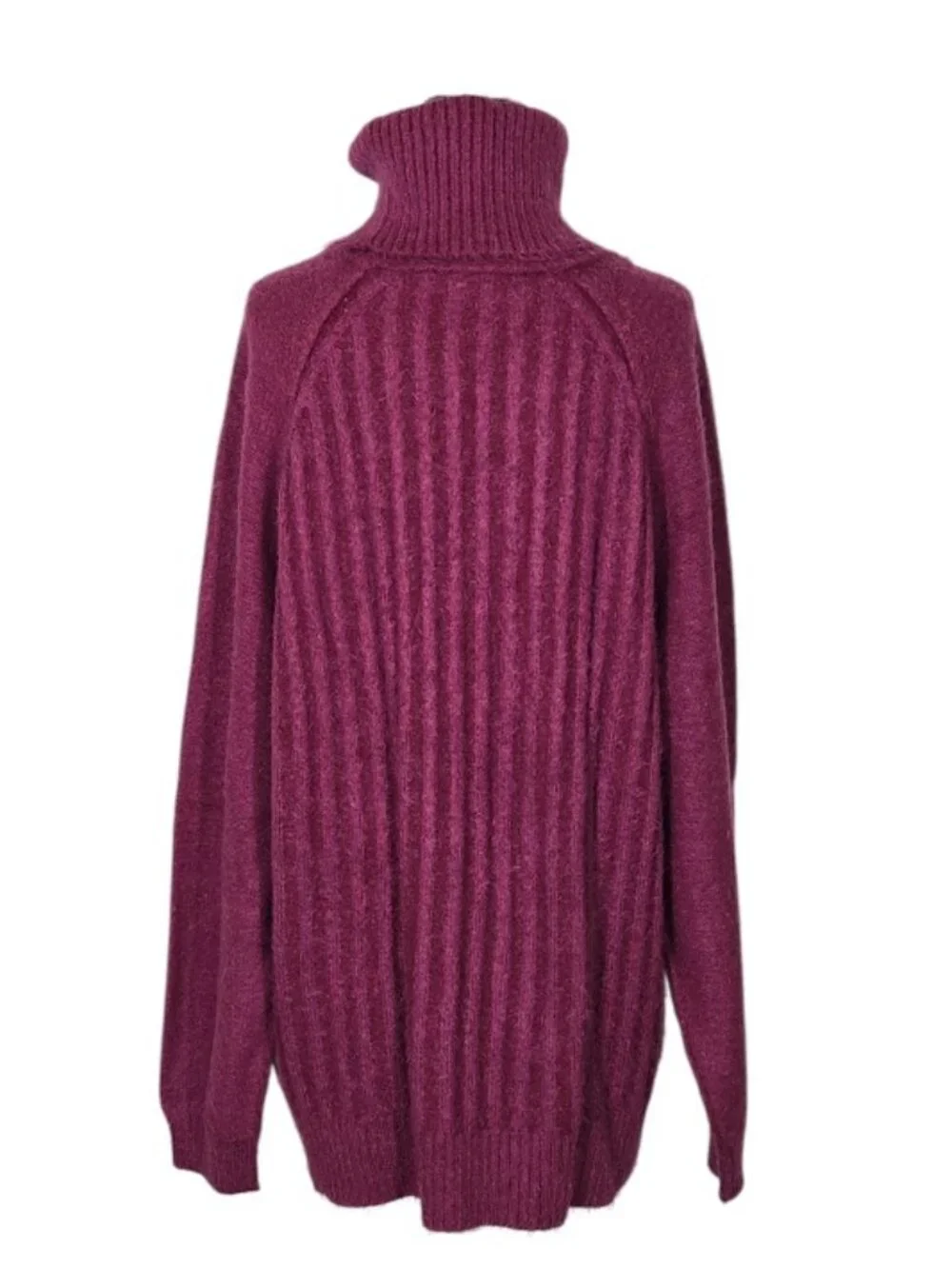 FREE PEOPLE Big City Women’s Small Mulberry Oversized Turtleneck Sweater NWT